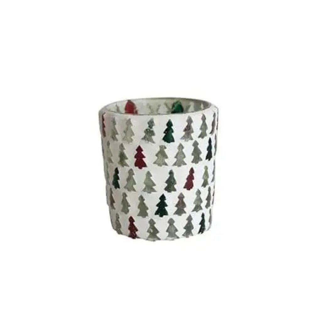 Creative Co-Op Glass Tree Mosaic Votive Holders/Set of 2